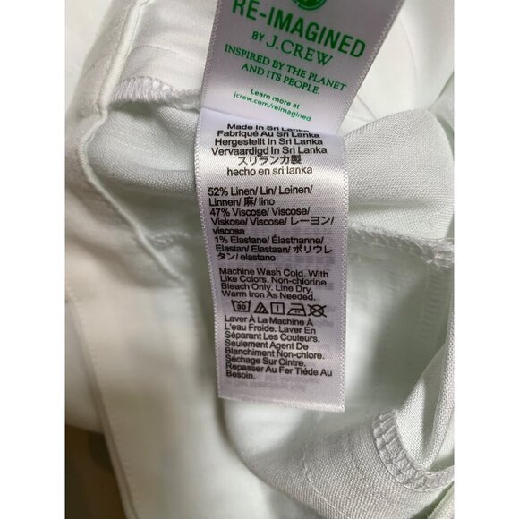J.Crew Womens White Linen Blend Wide-Leg Trousers Size 6 New With Tags - Picture 5 of 5